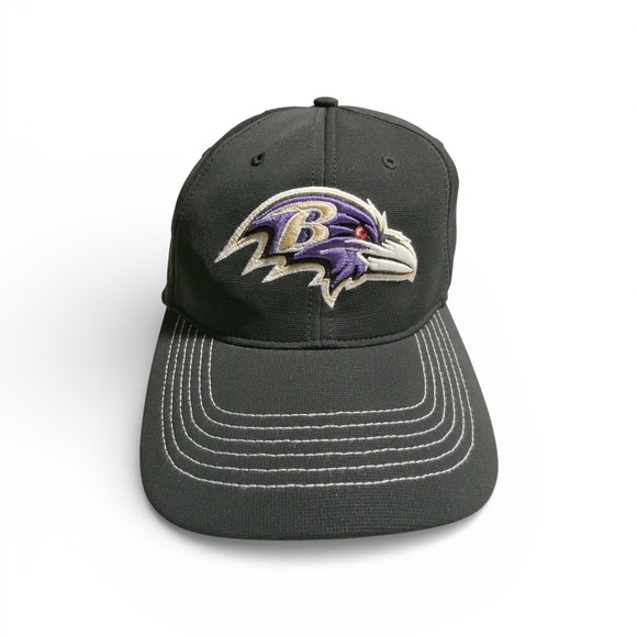47 Brand Other - Baltimore Ravens NFL 47 Brand Black Stretch Fit Hat Baseball Cap Contrast Stitch